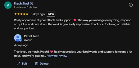 Google review screenshot from Prachi Nayi, captured 16 October 2026