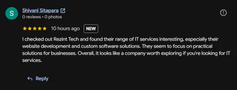 Google review screenshot from Shivani Sitapara, captured 16 October 2026