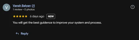 Google review screenshot from Vansh Balyan, captured 16 October 2026